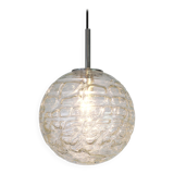 1 of 2 Rare Murano Ball Pendant Light by Doria, Germany, 1970s