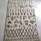 Tapis azilal berbère ancien tissé main au Maroc 243x135cm
