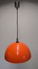 Suspension dome Space Age in hard orange plastic, France circa 1970.