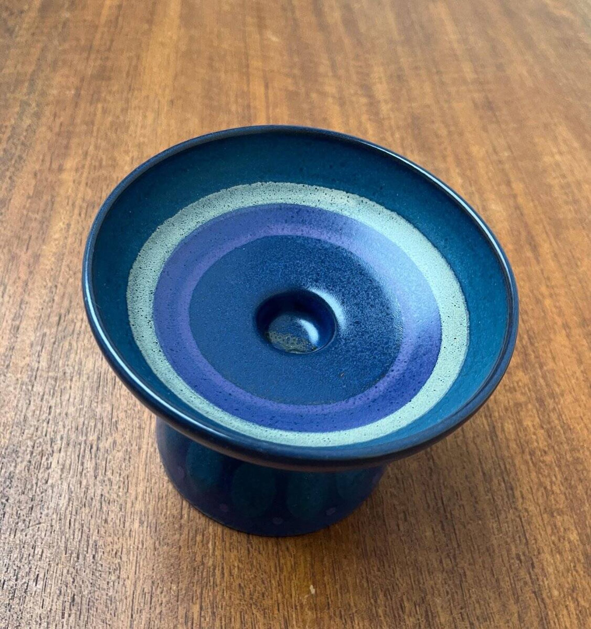 Vintage pottery candlestick from West Germany by KMK Keramik Manufaktur Kupfermühle, 1970s.