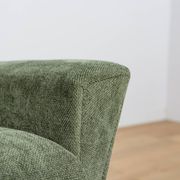 Fauteuil en chêne et tissu vert, Danemark, années 1960