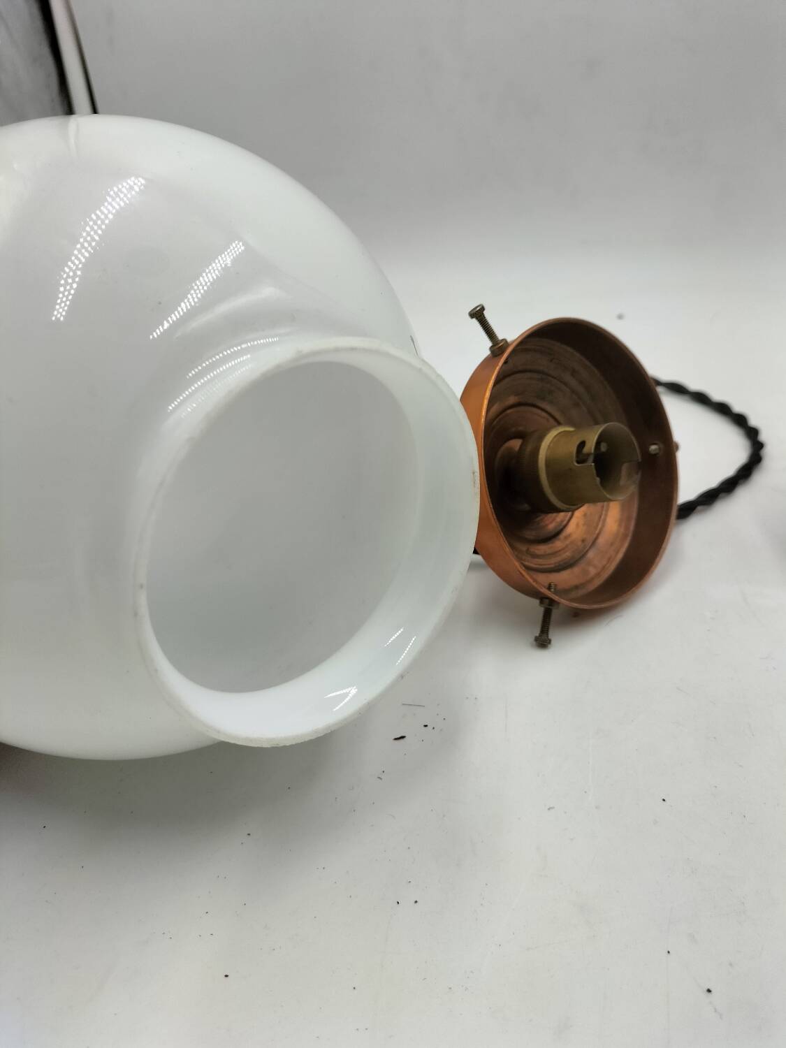 Opaline glass ball pendant lights