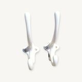 Pair of double coat hooks in enameled cast iron