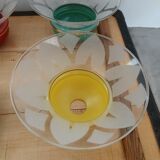 4 Art Deco glass pendant lights