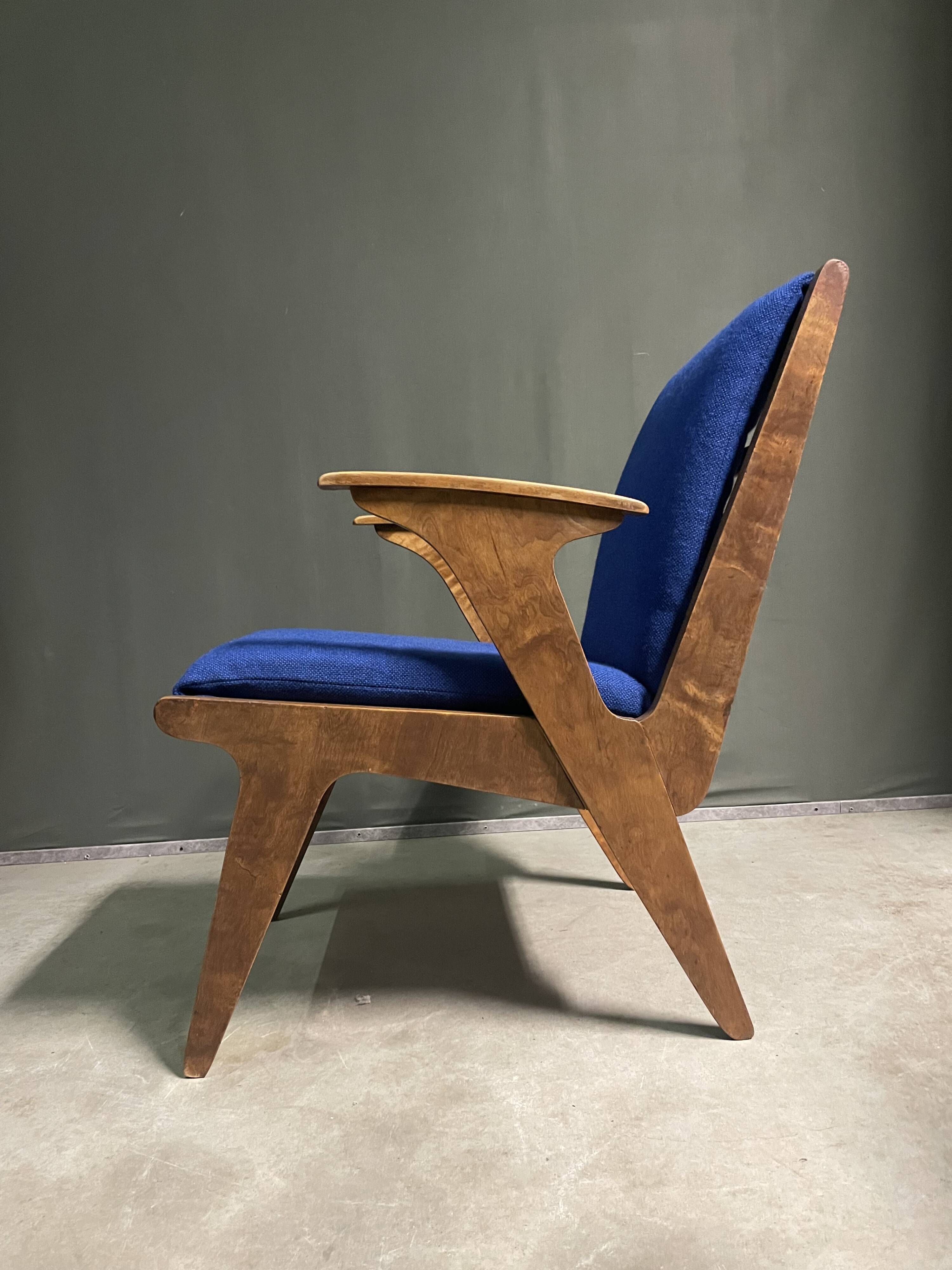 Very rare lounge chair by wim van gelderen for spectrum, 1950s