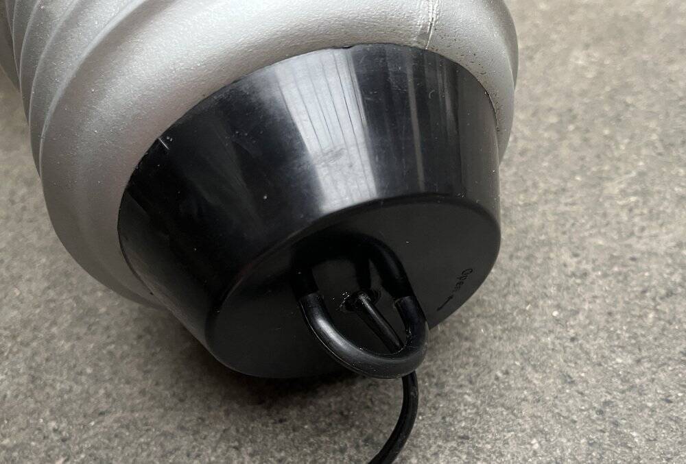 Bulb lamp, bulb on a stand or German suspension in mid-century space style by Ingo Maurer for M Design, 1960s.