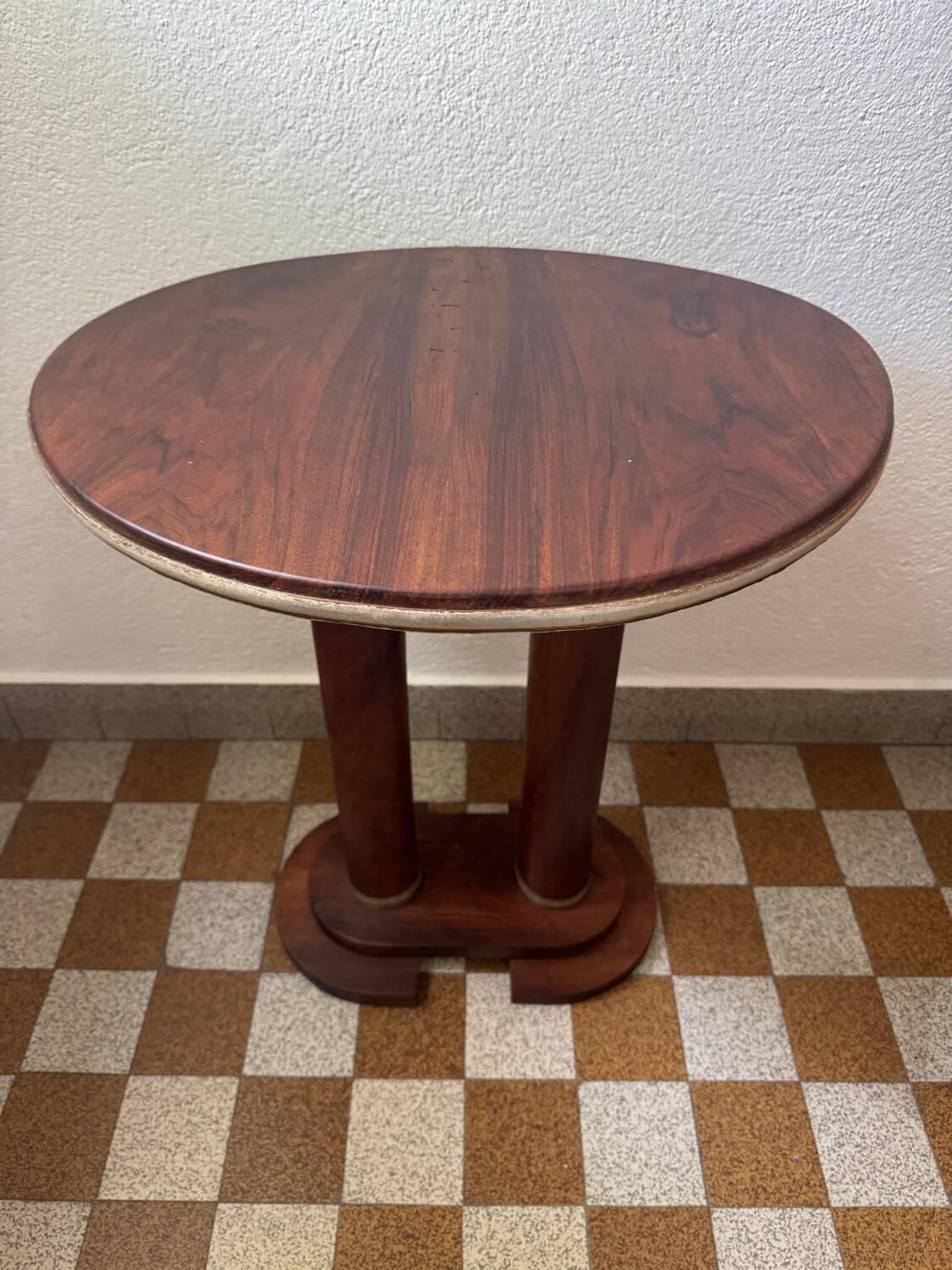Art Deco wooden pedestal table