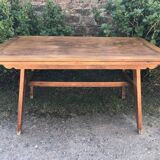 Vintage table from the Reconstruction period of Rene Gabriel in beech.