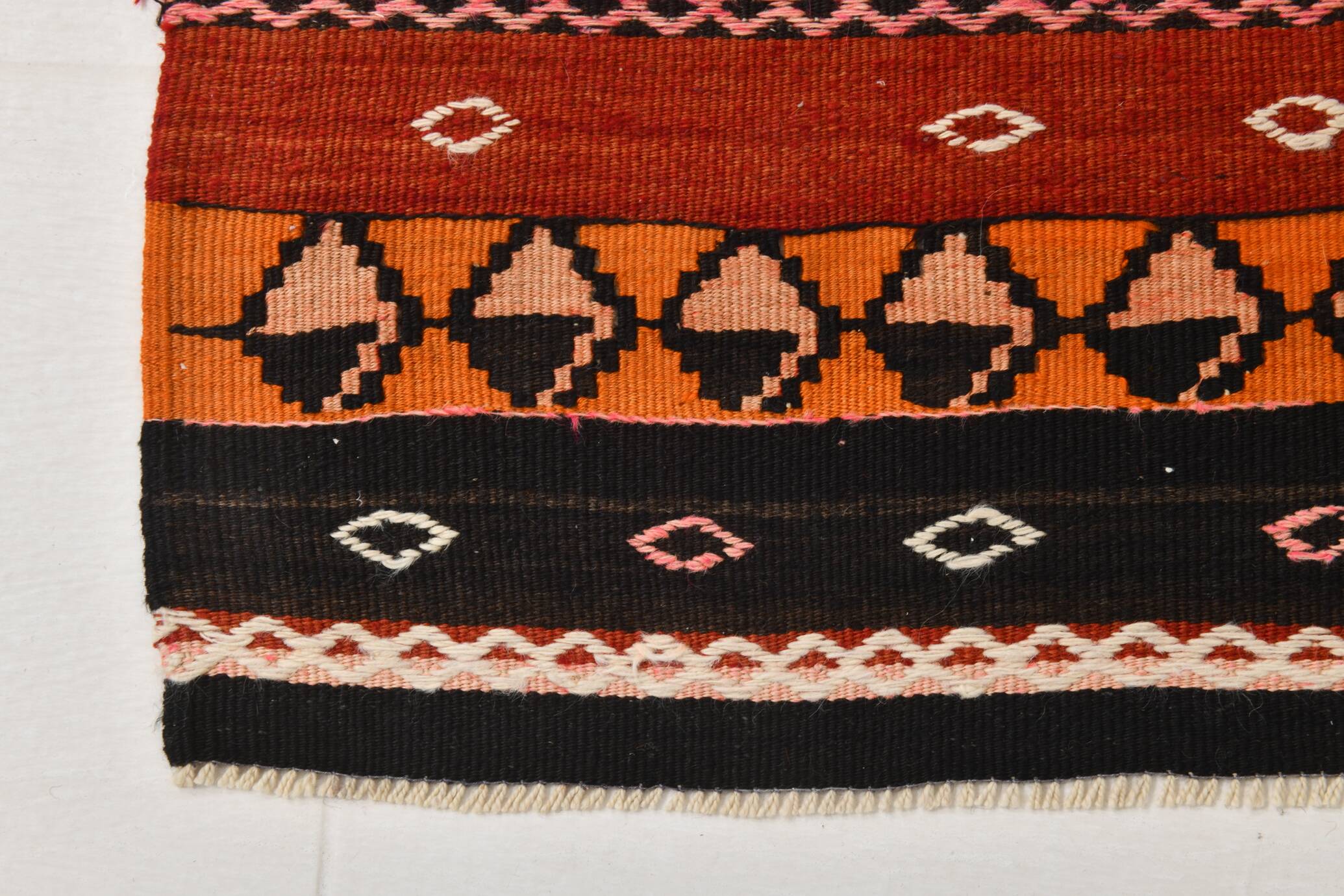 3x12 Turkish Vintage Kilim Runner Rug, Aesthetic Decor Rug, 75x352Cm