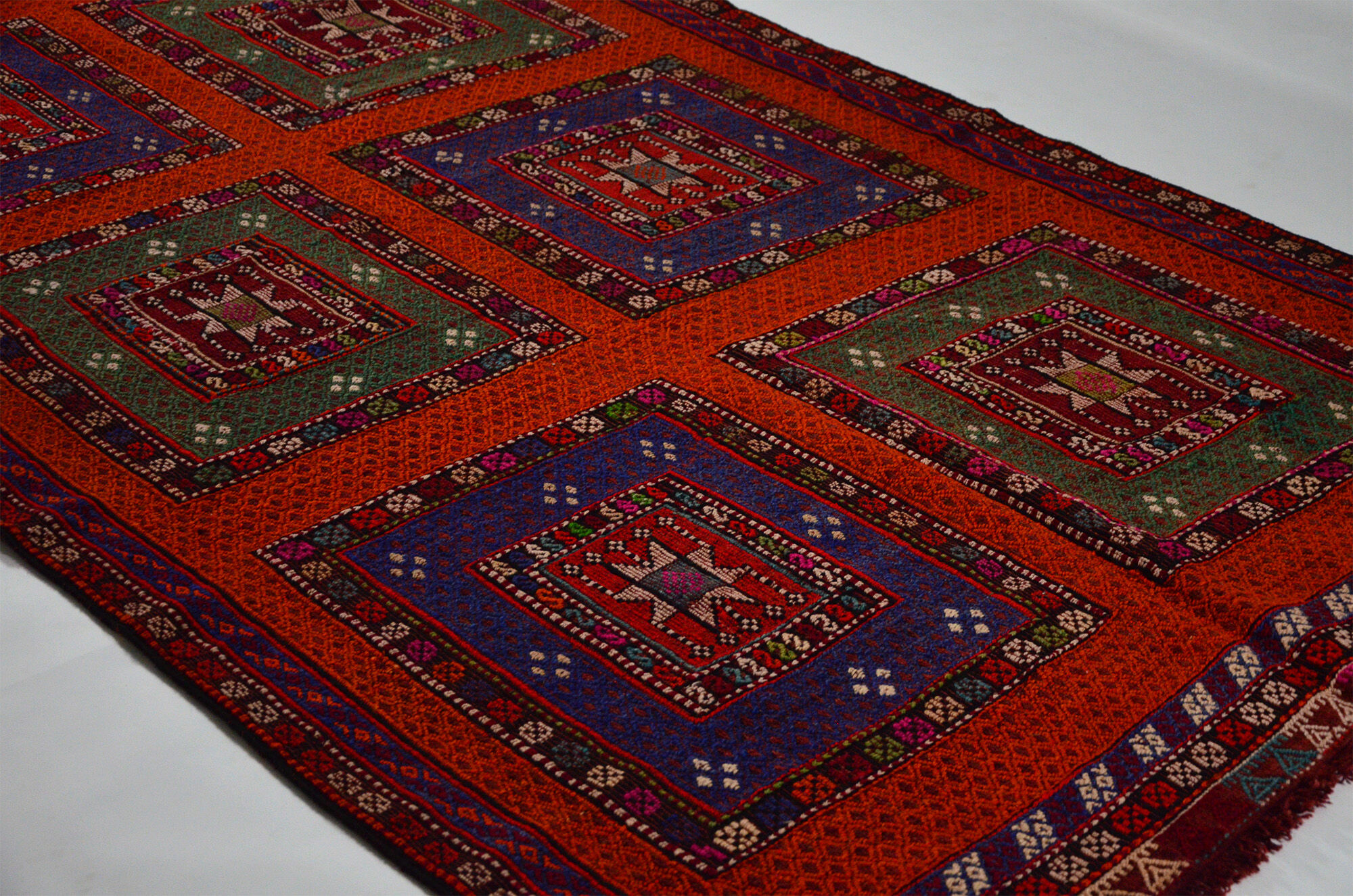 Anatolian handmade kilim rug 307 cm x 183 cm