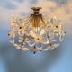 Mid-century crystal flower ceiling lamp, 1970s