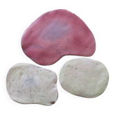 Set of 3 handmade raku ceramic trivets.
