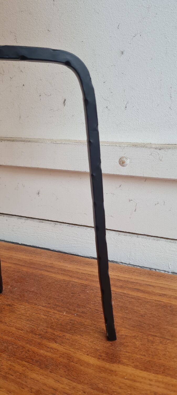 Brutalist wrought iron lamp