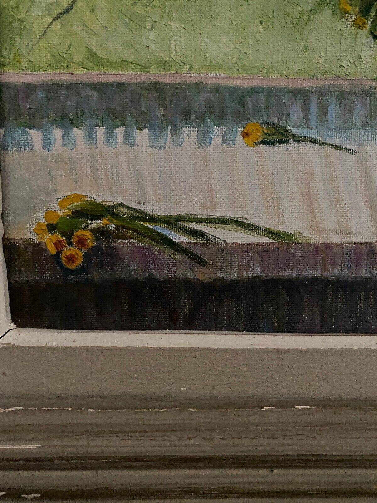 Oil on canvas still life M. Joubert 1956 bouquet of flowers