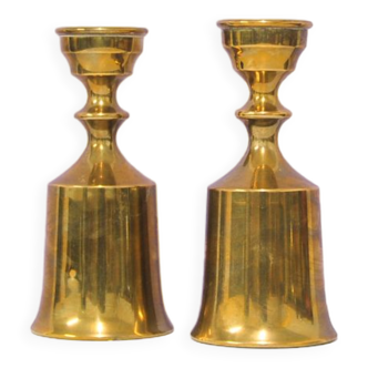 Vintage set of brass candlesticks from Denmark