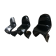 Lot de 3 chaises noir de Verner Panton