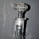 Antique blown glass carafe engraved with fine lines BISTROT 1900