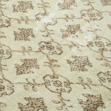 Hand-knotted vintage turkish beige carpet 200 cm x 291 cm - 36628