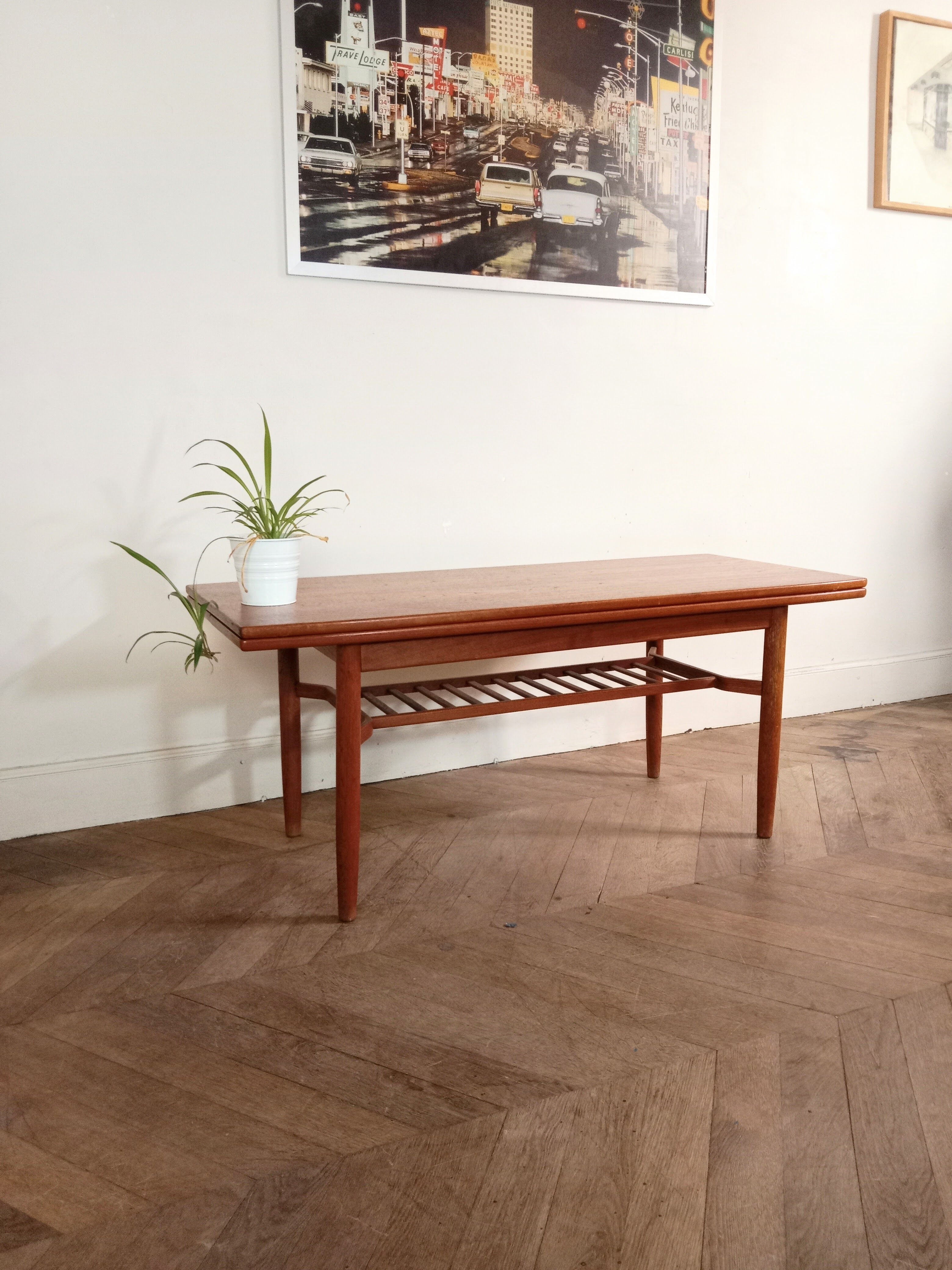 Coffee table with modular system by Folke Ohlsson