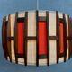 Vintage pendant lamp – jute and teak – Massive