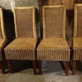 4 chaises rotin