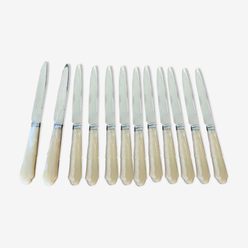 Series of 12 vintage table knives