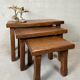 3x brutalist nesting tables