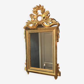 Miroir LouisXVI, doré à la feuille d'or