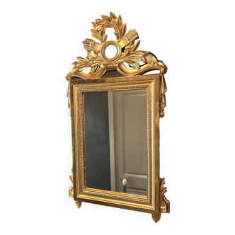 LouisXVI mirror, gilded with gold leaf