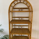 Bamboo rattan and wicker shelf