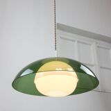 Italian Space Age Green Pendant Lamp in Acrylic Glass, 70s