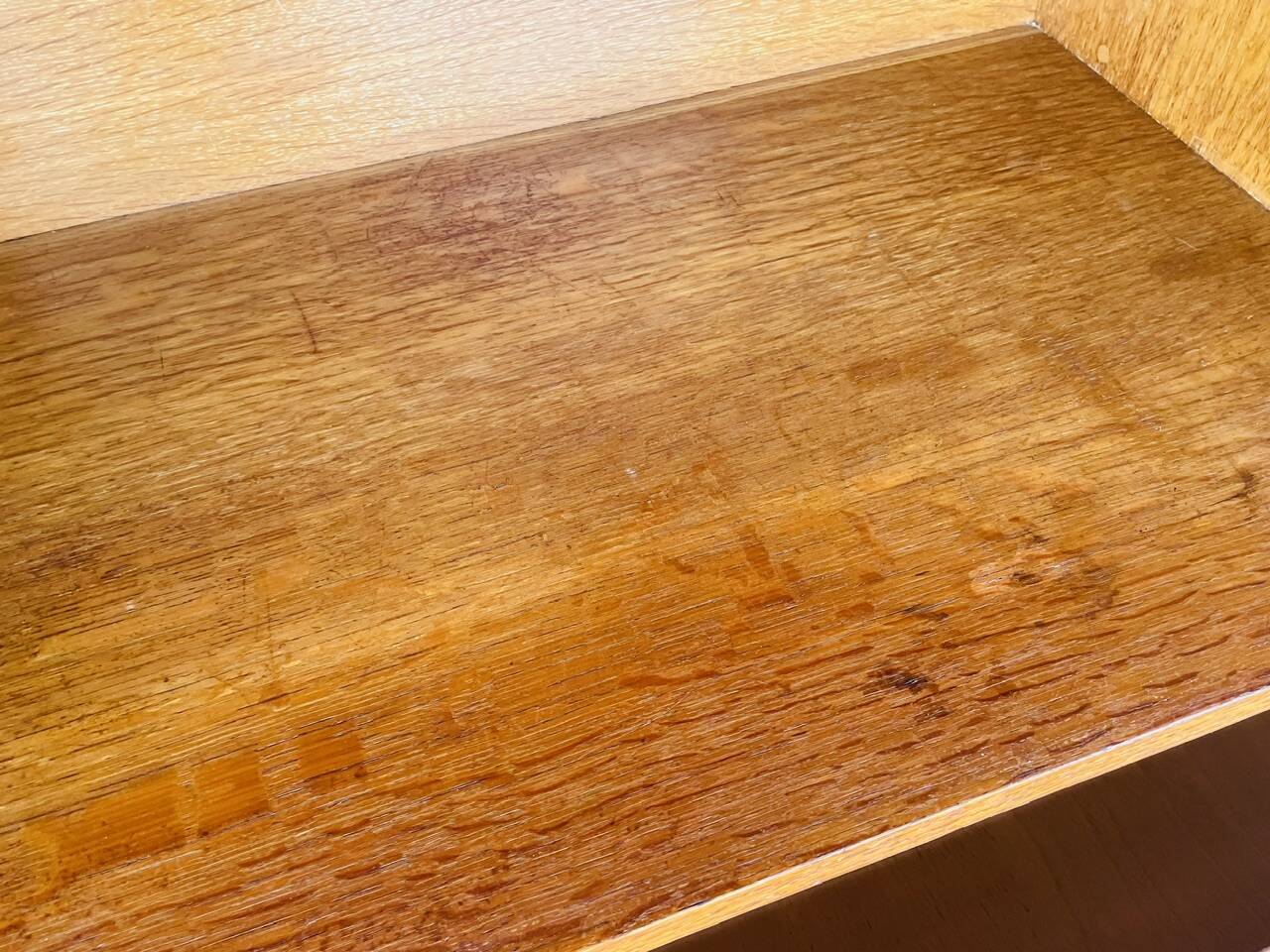 Oak storage unit, splayed legs circa 1950s