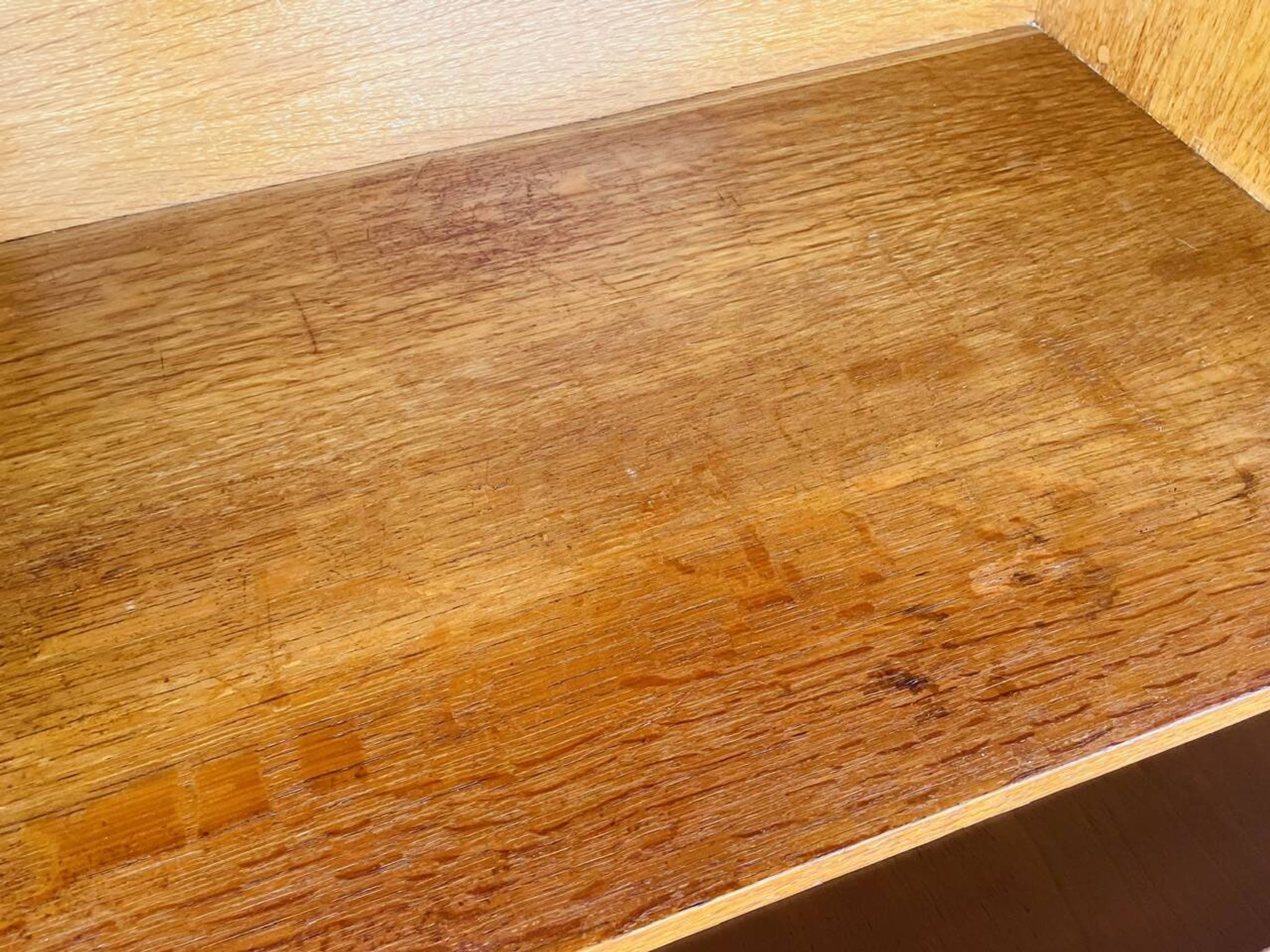 Oak storage unit, splayed legs circa 1950s