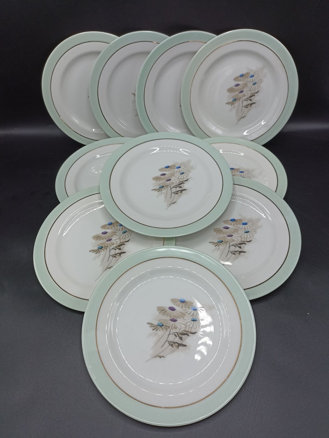 Set of 10 plates Ch. Ahrenfeldt Limoges
