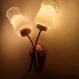 Pair of 1960s gold wall lights