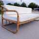 Sofa bench 3-seater vintage rattan