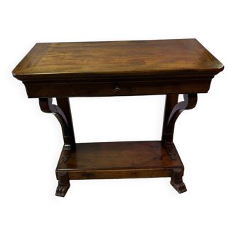 Solid walnut console