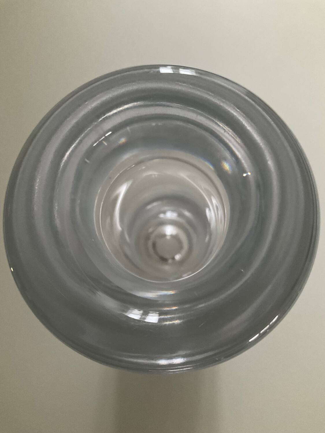 Crystal magnifying glass vase from the 70s