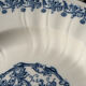 Large royal blue plate made of earthenware from 1875 Gien.