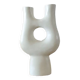 Vase forme organique en tadelakt blanc