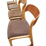 beech sled chairs x 4