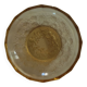Old empty cup golden yellow glass pocket