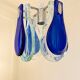 Blue Murano glass suspension light, Italy, 1970s