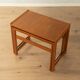 Elegant set of three nesting tables made of teak