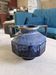 Art Deco vase in blue flamed stoneware – signed Alpho (Alphonse Mouton)