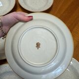 Beige ceramic deep plates