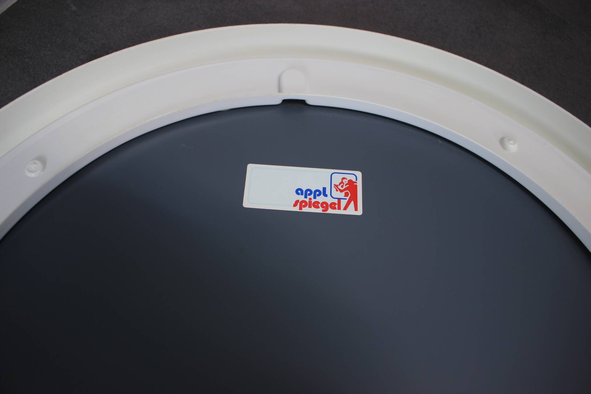 Mid-Century APPL Mirror Round White Mirror, Germany, 1960s