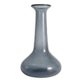 Scandinavian Modern Blue Glass Vase by Erik Höglund for Boda, Sweden 1960's