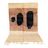 Handwoven natural wool rug, size 150 x 350 cm