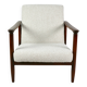 Fauteuil Boucle GFM-142 en ivoire blanc attribué à Edmund Homa, années 1970